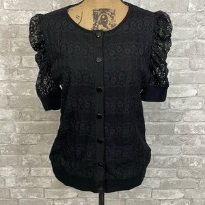 Twelve By Twelve Lace Button Down Top